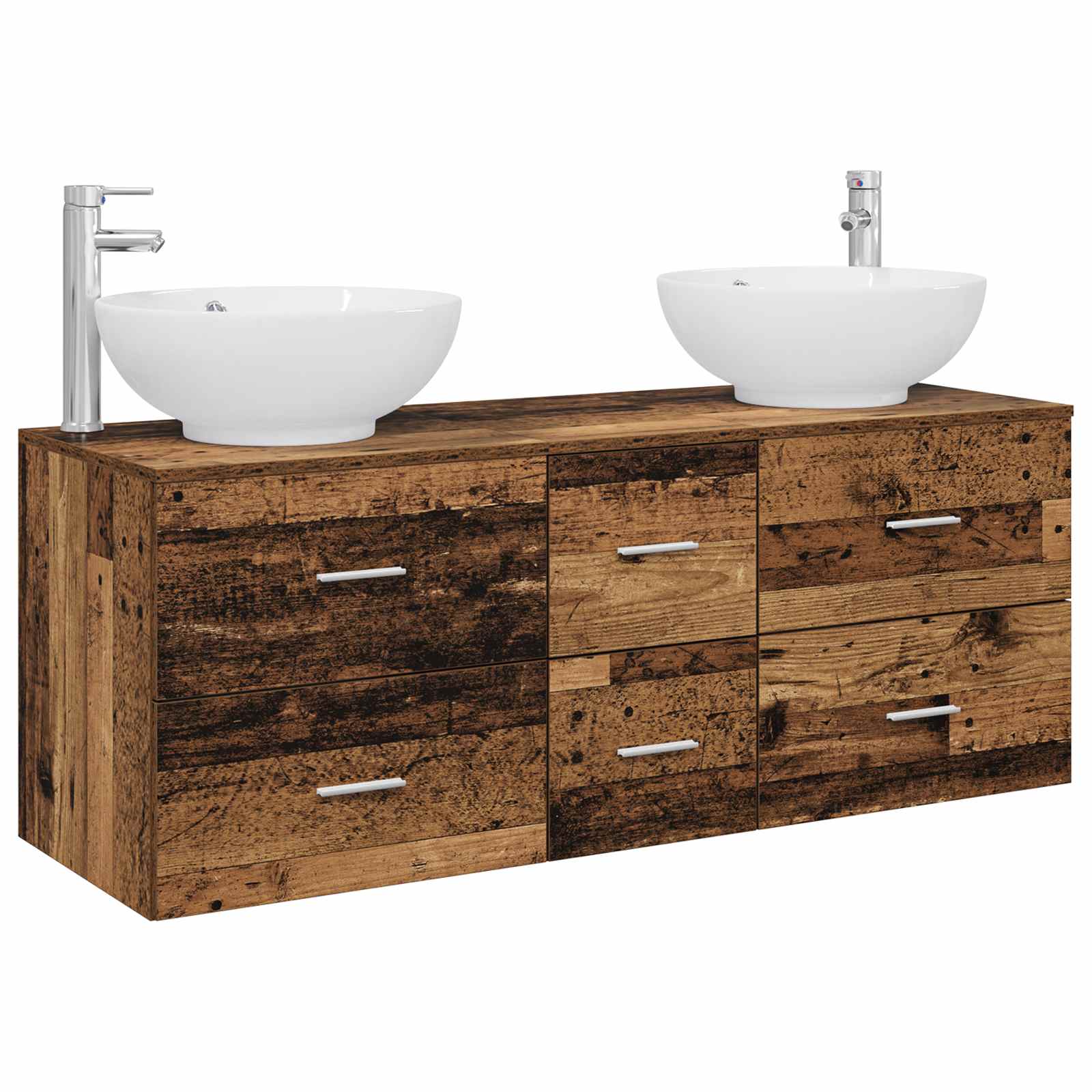 Maison Exclusive - Badezimmermöbel-set 3 Stk. Altholz 49,5 X 44,5