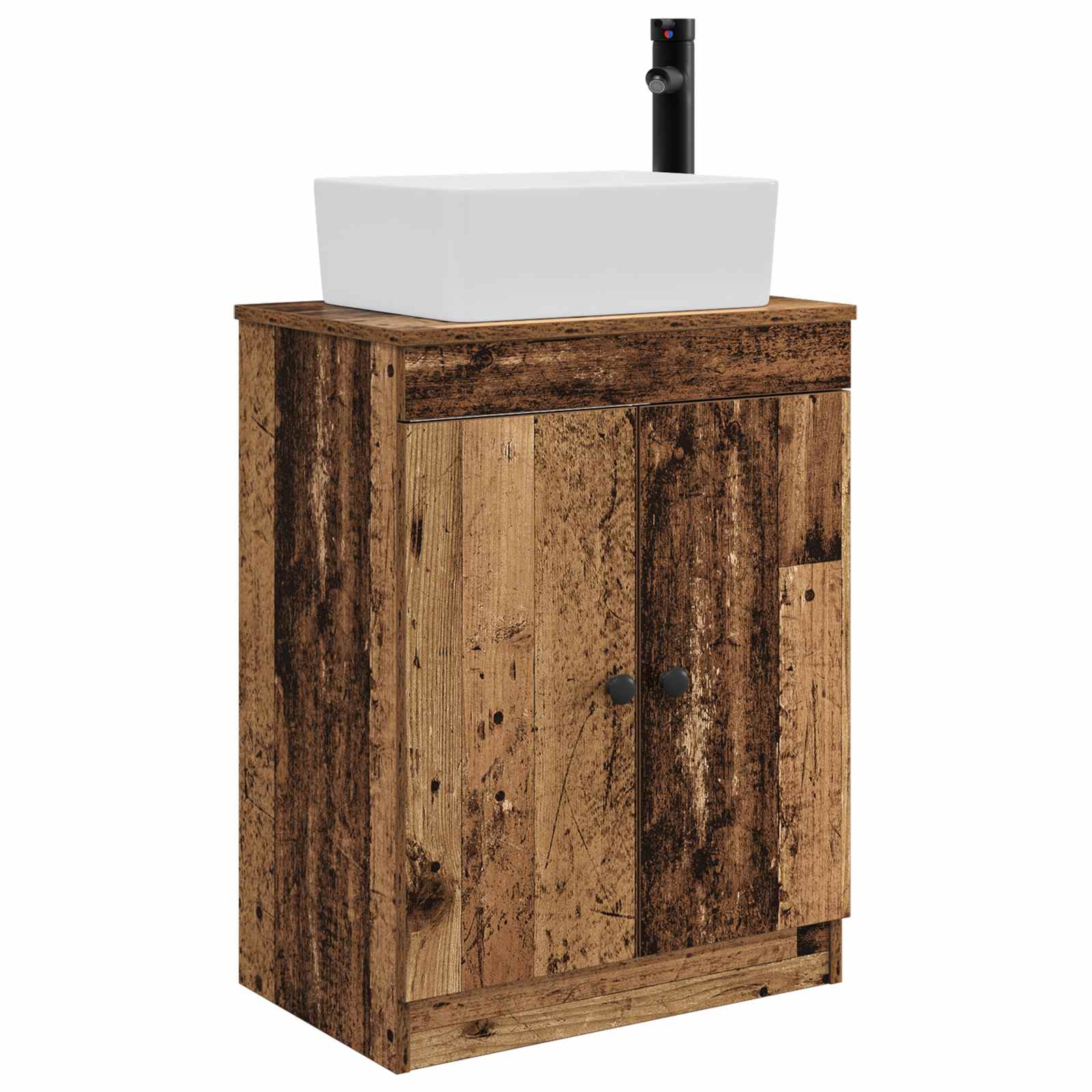 Maison Exclusive - Badezimmerschrank Mit Waschbecken Altholz 54 X