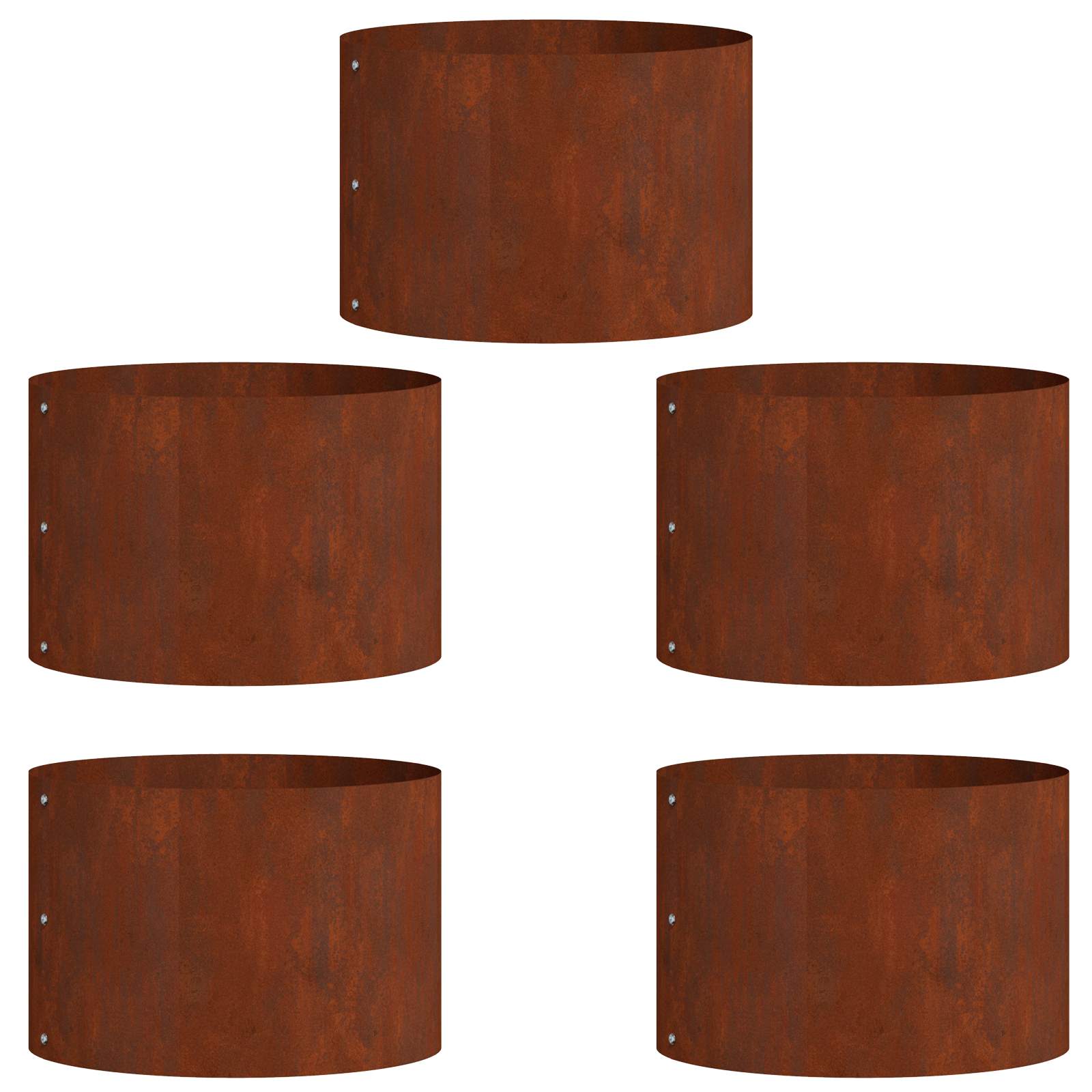 Maison Exclusive - Pflanzenring 5 Stk. Rostig 30 X 30 X 20 Cm Wet