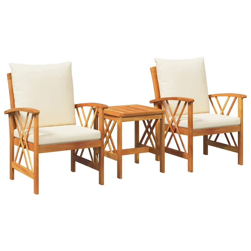 Maison Exclusive - Gartensofa-set 3 Stk. Öl-natur Massivholz Akaz