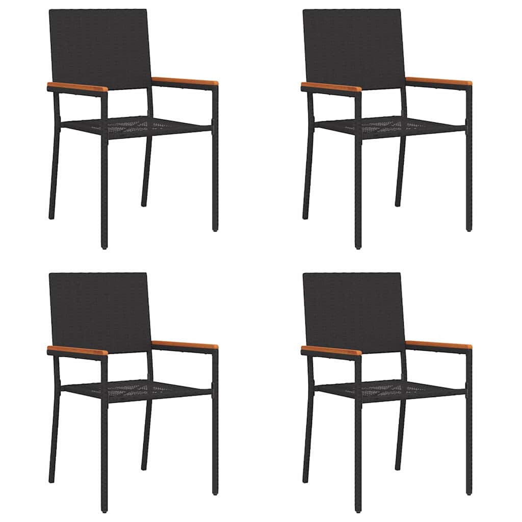 Maison Exclusive - Garten Stapelstühle 4 Stk. Schwarz Poly-rattan