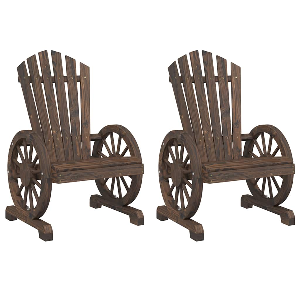 Maison Exclusive - Adirondack-gartenstühle 2 Stk. Massivholz Tann