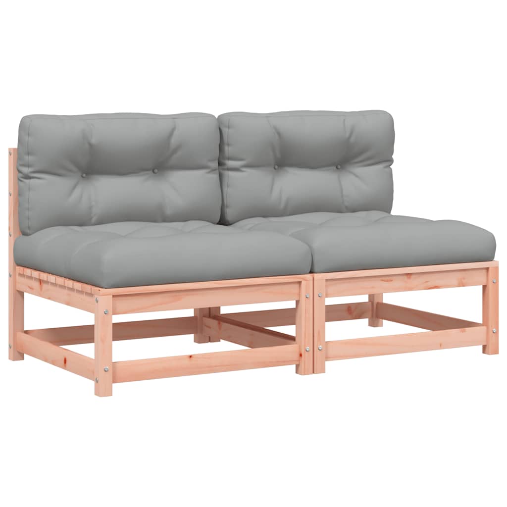 Maison Exclusive - Gartensofas Ohne Armlehnen Mit Kissen 2 Stk. D