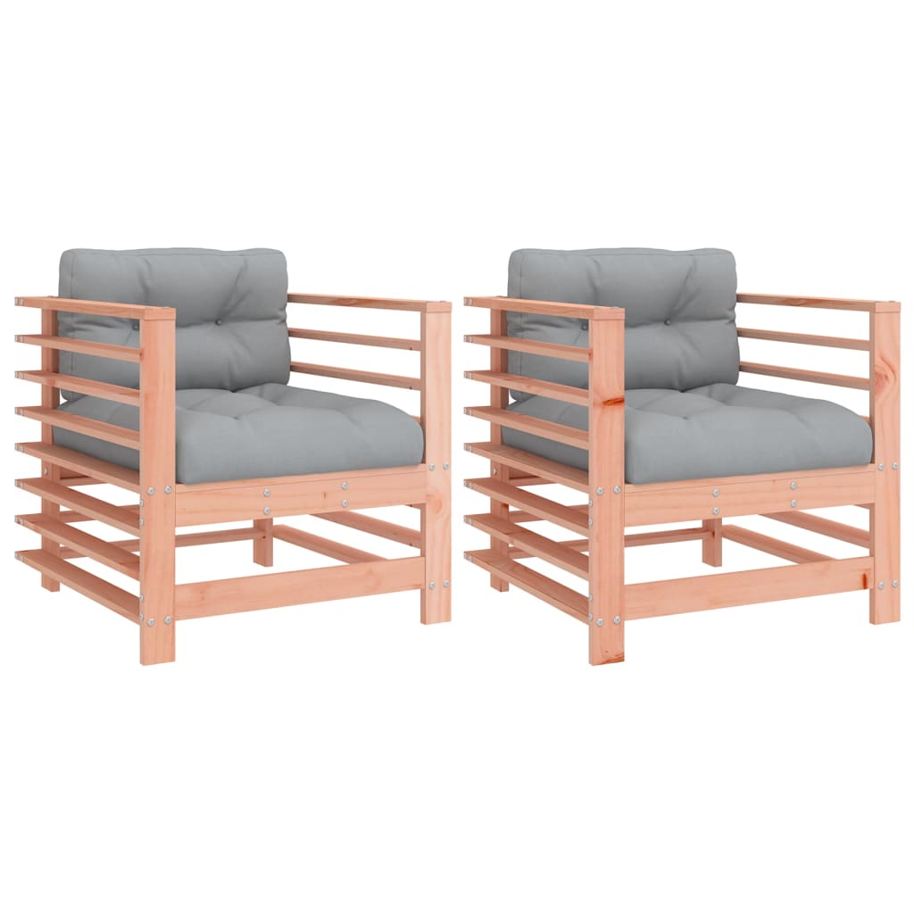 Maison Exclusive - Gartenstühle Mit Kissen 2 Stk. Massivholz Doug