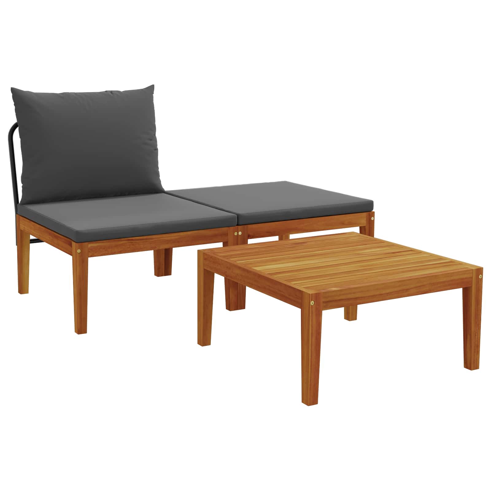 Maison Exclusive - 3 Stk. Garten Lounge Set Mit Kissen Massives A