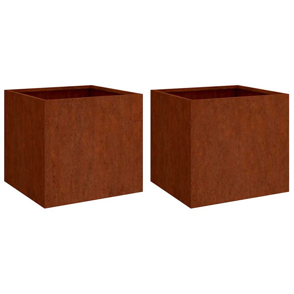 Maison Exclusive - Pflanzkübel 2 Stk. 49x47x46 Cm Cortenstahl