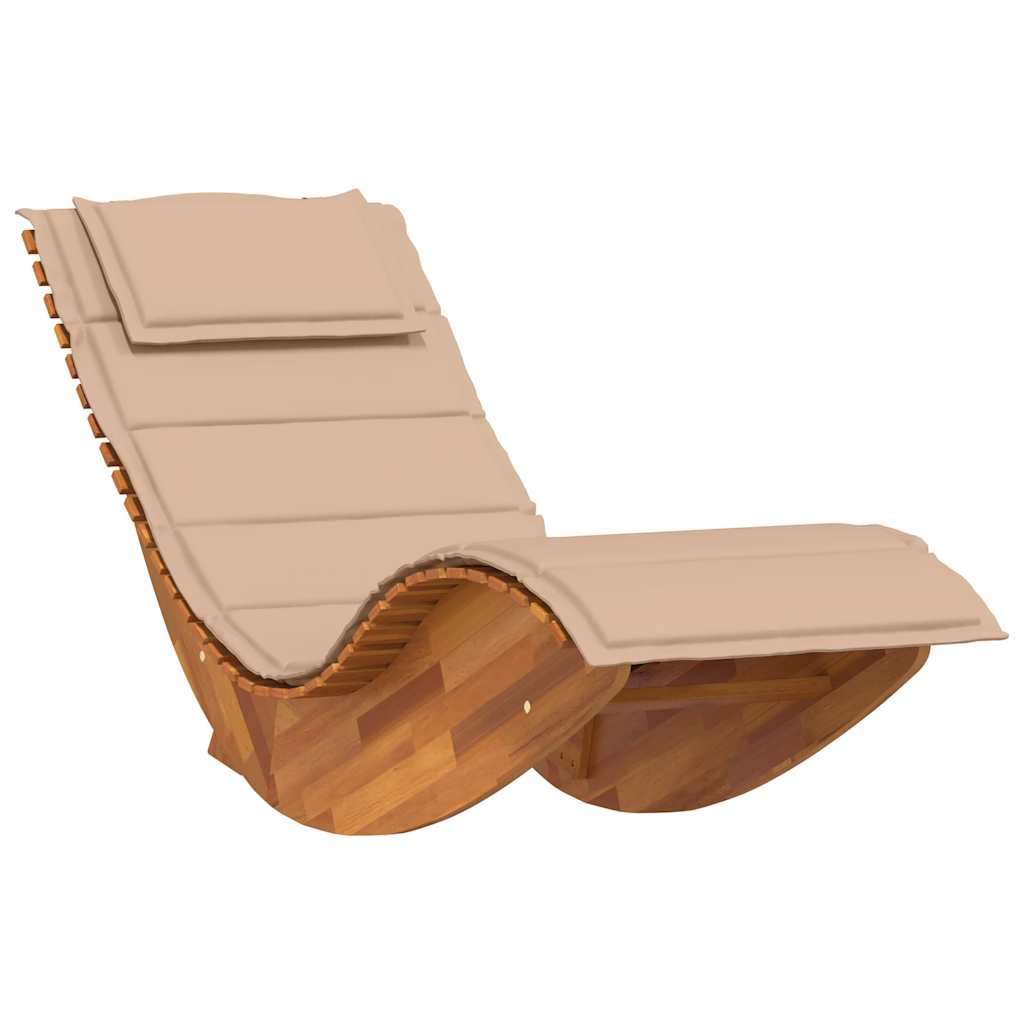 Maison Exclusive - Schaukel-sonnenliege Mit Auflage Massivholz Ak