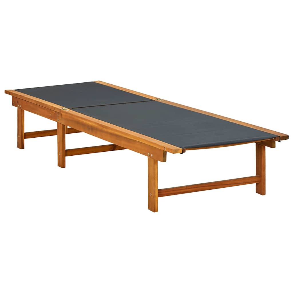 Maison Exclusive - Sonnenliege Massivholz Akazie Und Textilene
