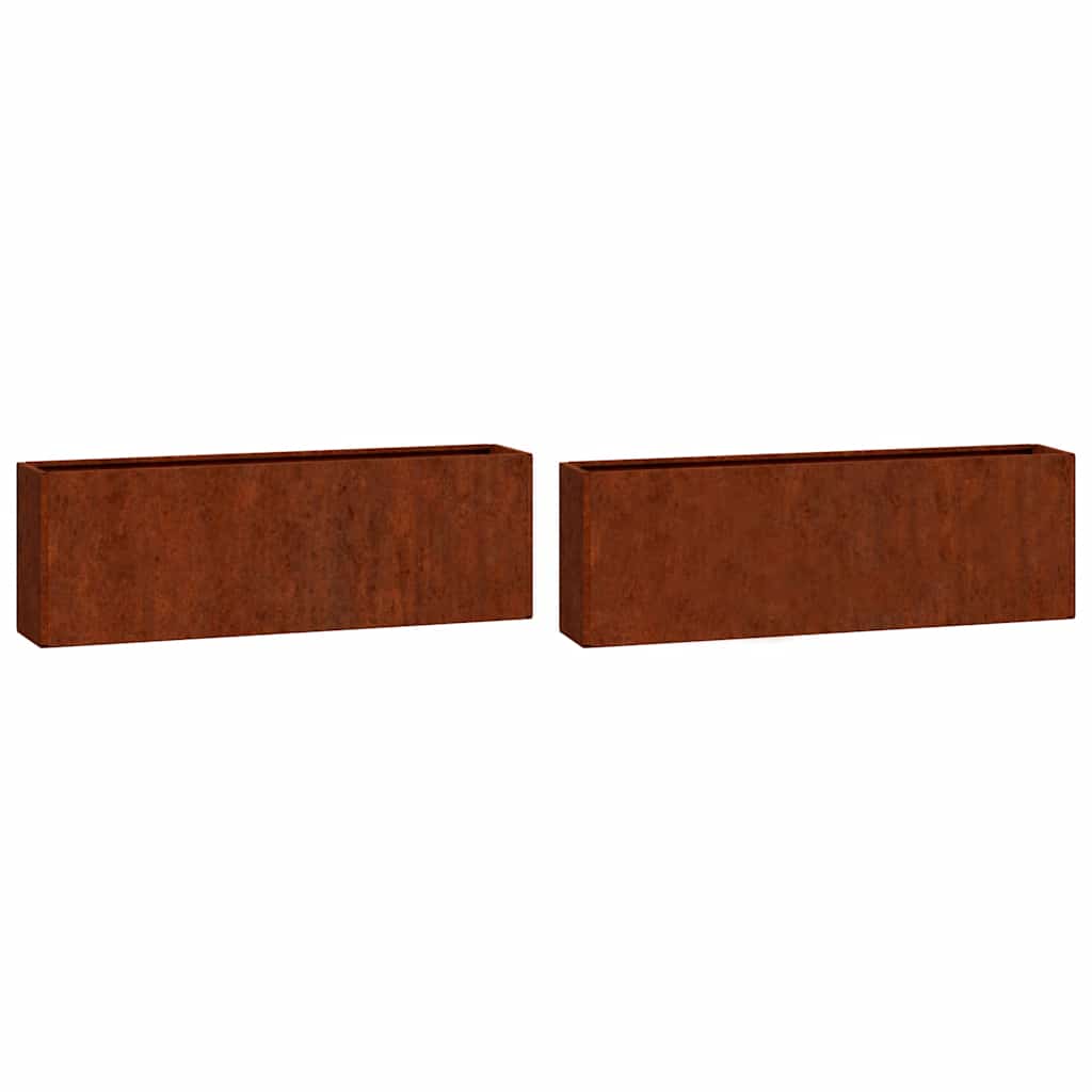 Maison Exclusive - Wand-pflanzkübel 2 Stk. Rostig Cortenstahl 53x