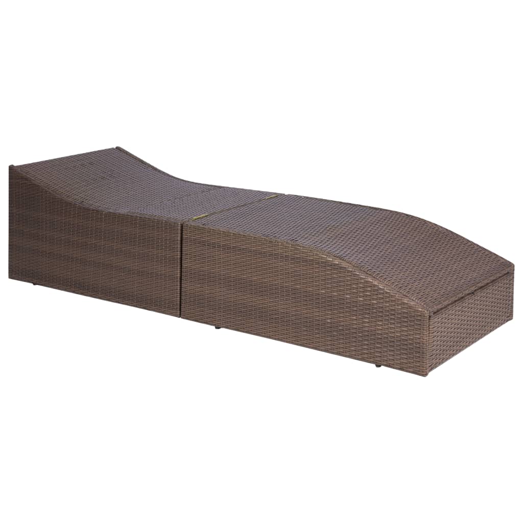 Maison Exclusive - Sonnenliege Mit Polsterauflage Poly Rattan Bra