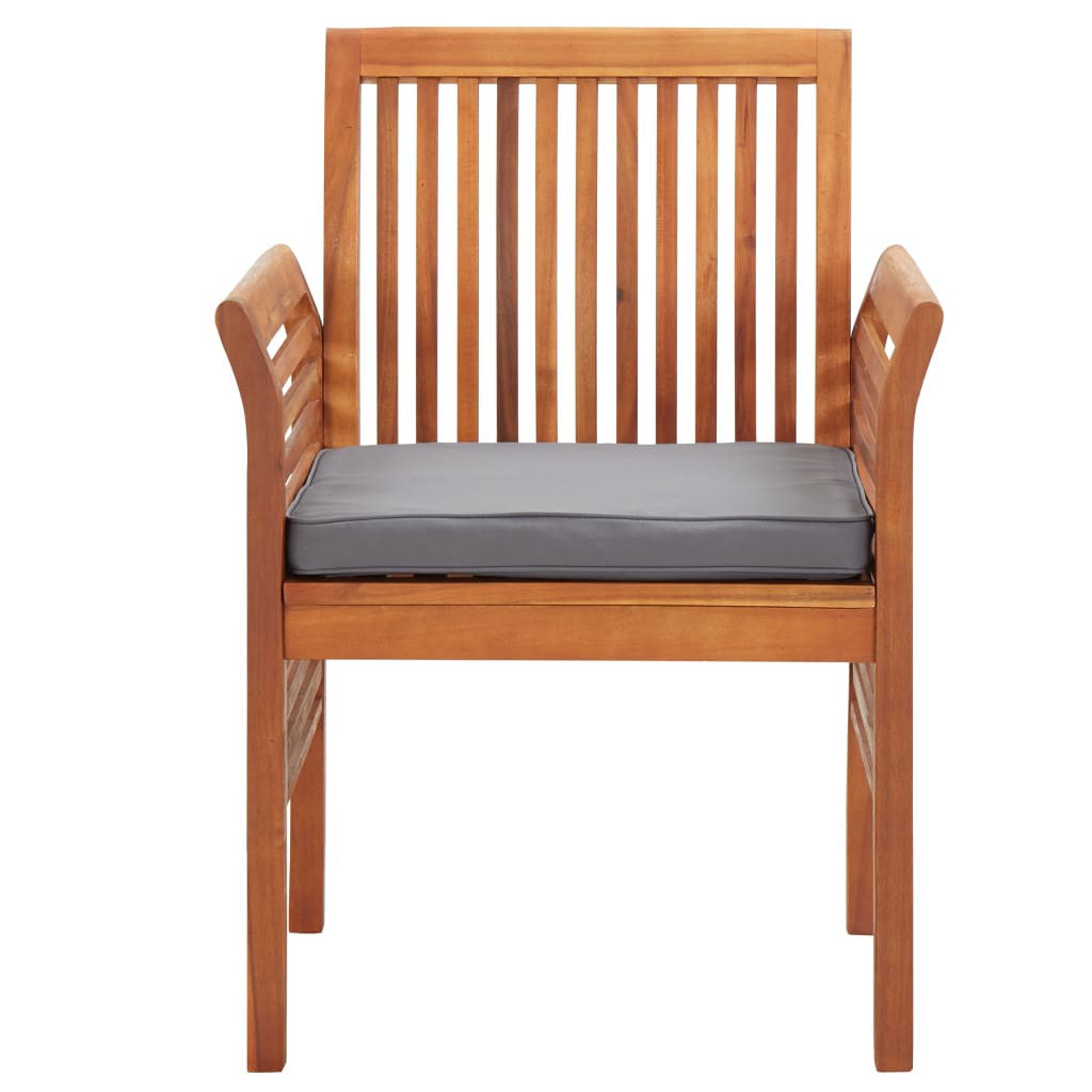 Maison Exclusive - Garten-essstühle Mit Kissen 8 Stk. Massivholz