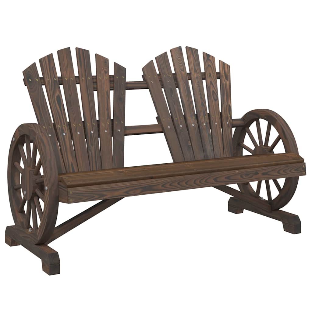 Maison Exclusive - Adirondack-gartenstuhl 2-sitzer Massivholz Tan