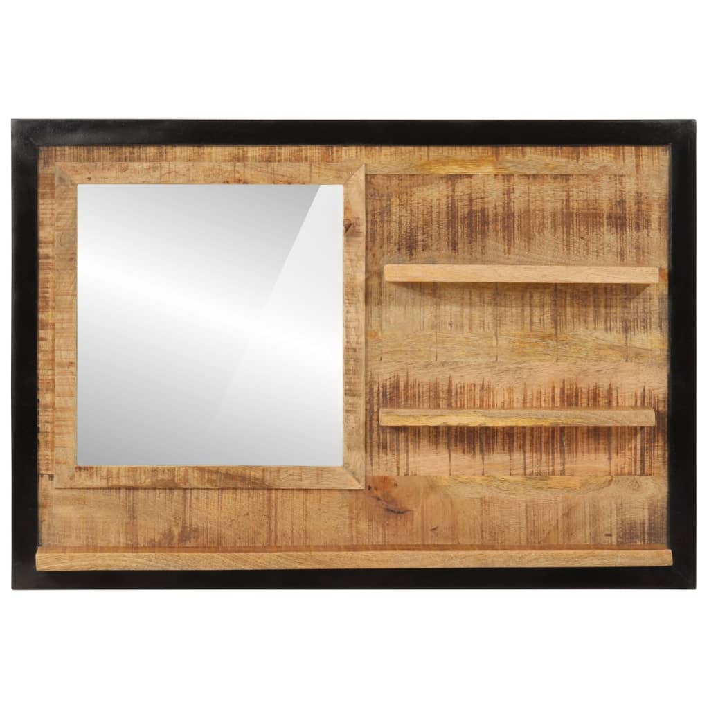 Maison Exclusive - Spiegel Mit Ablagen 80x8x55 Cm Glas Und Massiv