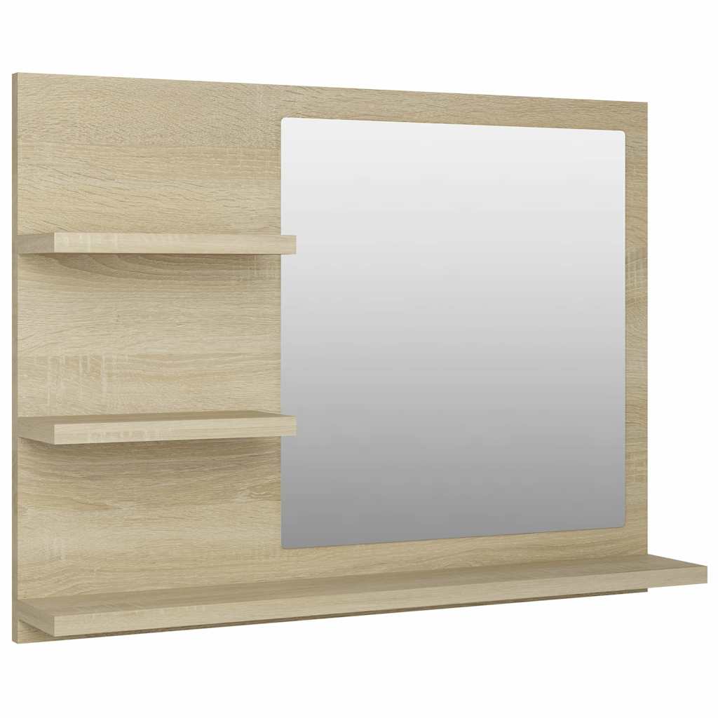 Maison Exclusive - Badspiegel Sonoma-eiche 60x10,5x45 Cm Holzwerk