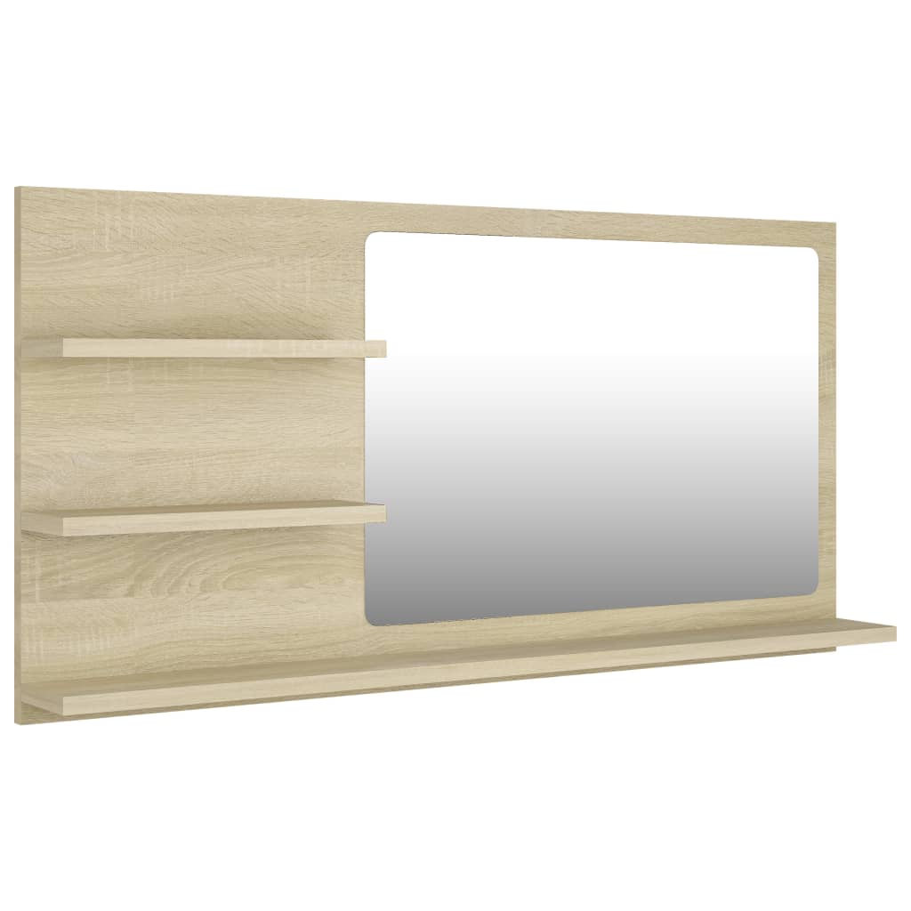 Maison Exclusive - Badspiegel Sonoma-eiche 90x10,5x45 Cm Holzwerk