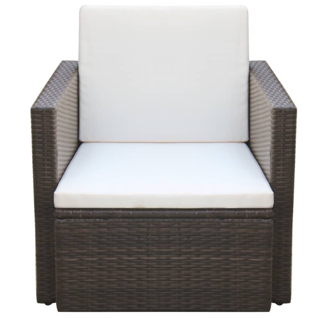 Maison Exclusive - Gartenstuhl Mit Polstern Und Kissen Poly Ratta