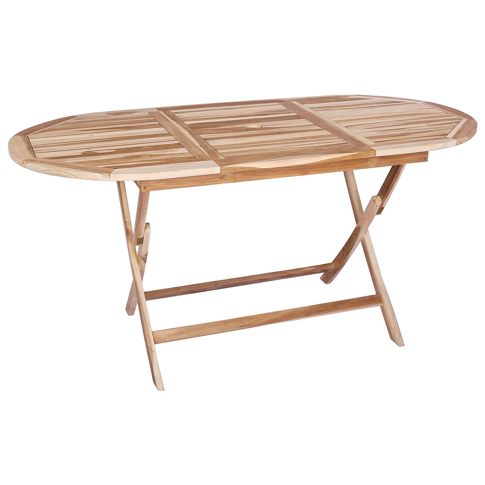 Maison Exclusive - Klappbarer Gartentisch Natur 160 X 80 X 76 Cm