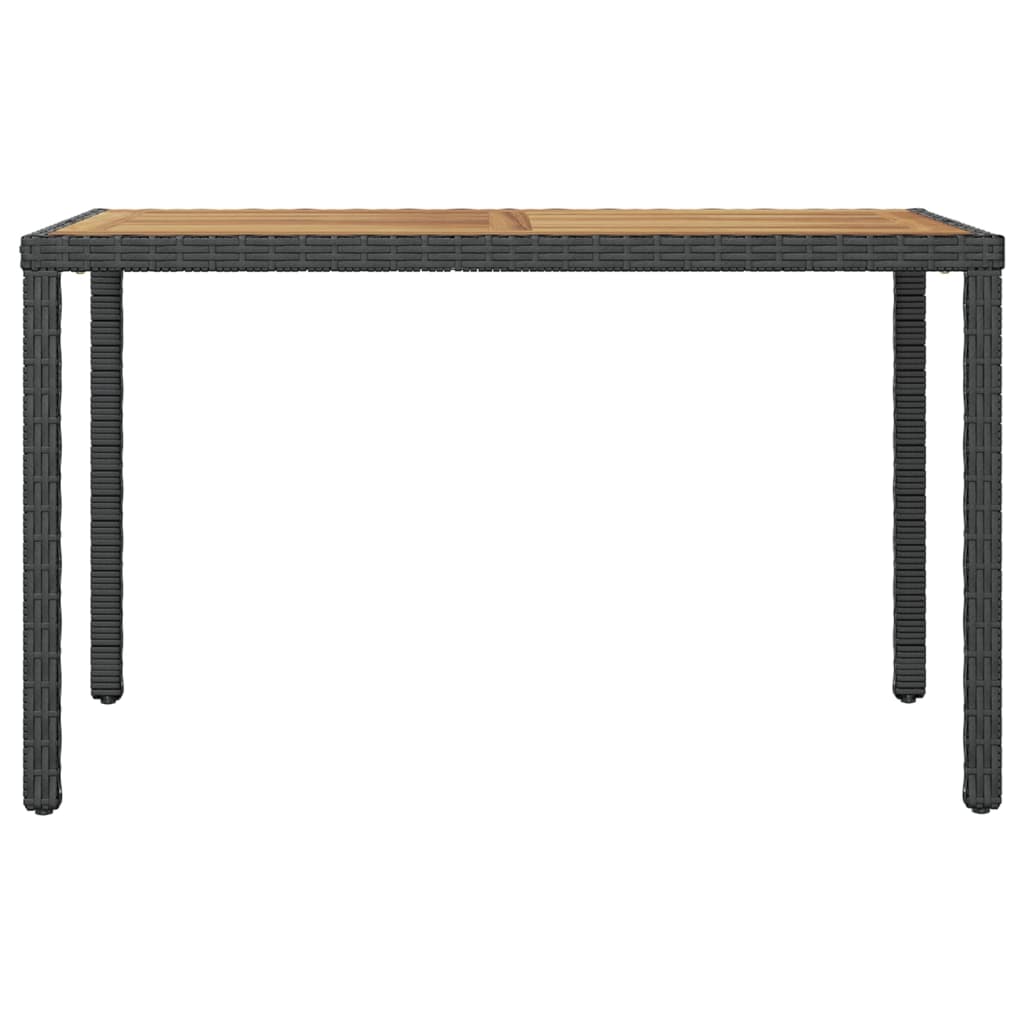 Maison Exclusive - Gartentisch Schwarz Und Braun 123x60x74 Cm Mas