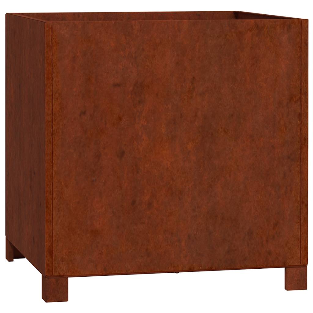 Maison Exclusive - Pflanzkübel Mit Beinen Rostig 50x50x50 Cm Cort