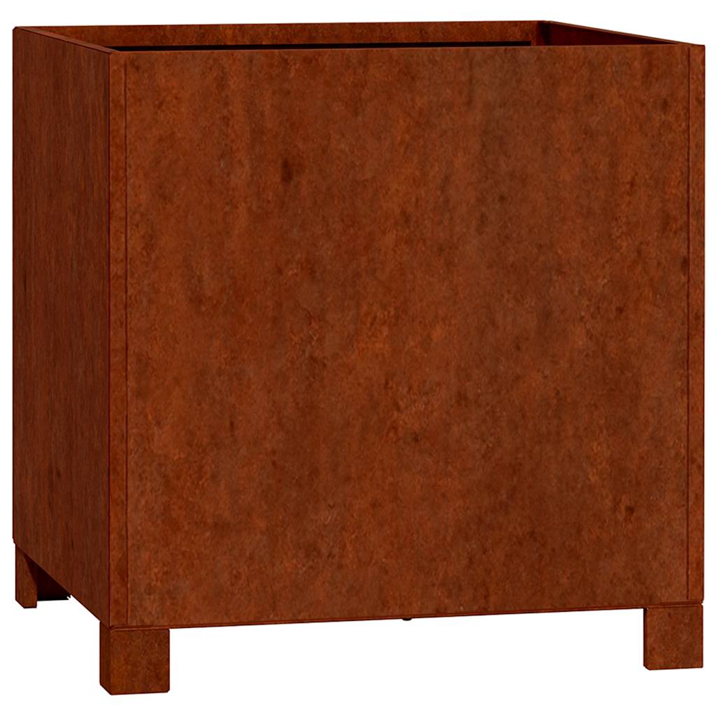 Maison Exclusive - Pflanzkübel Mit Beinen Rostig 40x40x40 Cm Cort