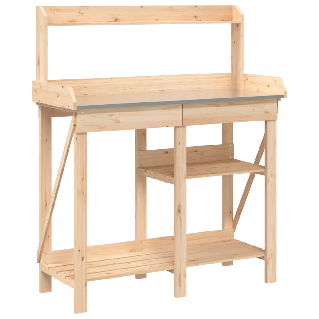 Maison Exclusive - Pflanztisch Mit Ablagen Massivholz Tanne