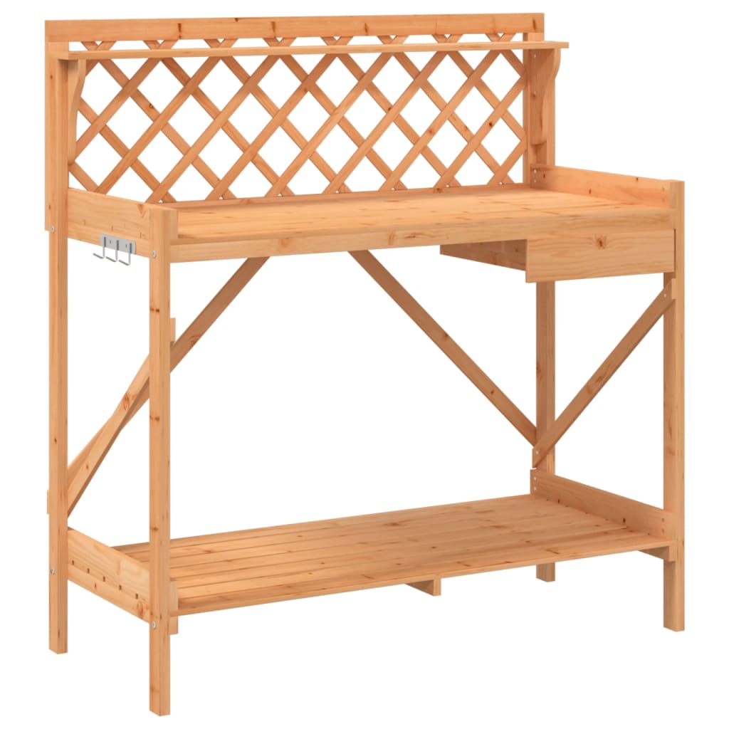 Maison Exclusive - Pflanztisch Mit Rankgitter Braun Massivholz Ta