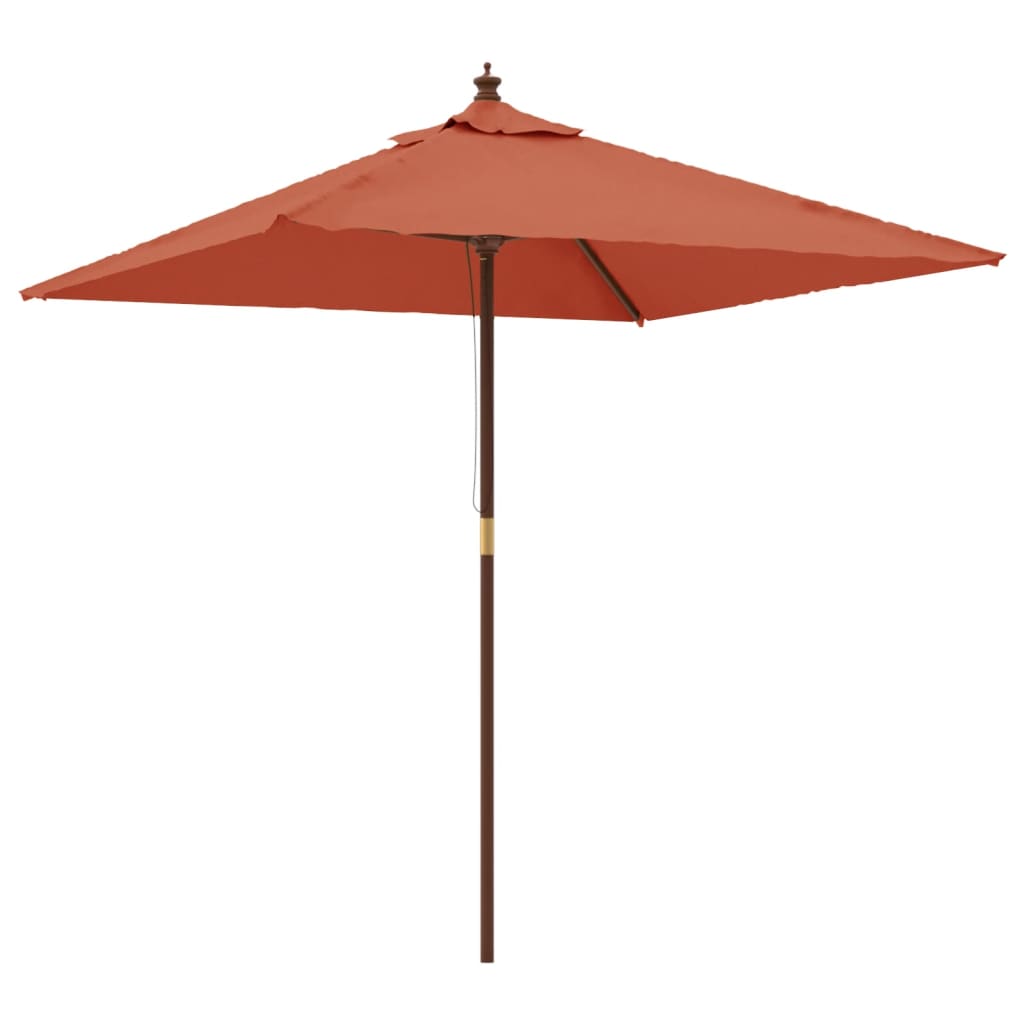 Maison Exclusive - Sonnenschirm Mit Holzmast Terrakotta 198x198x2