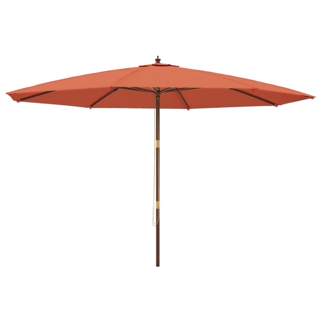 Maison Exclusive - Sonnenschirm Mit Holzmast Terrakotta 400x273 C