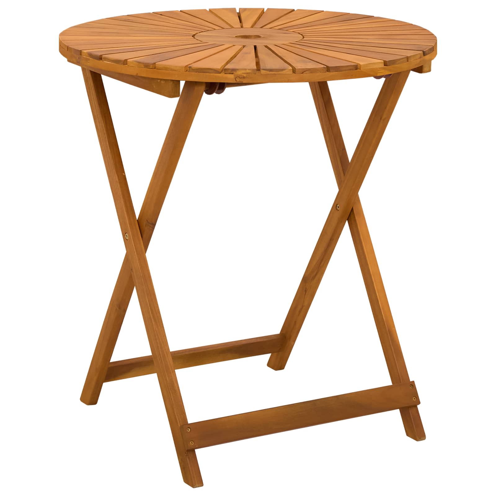 Maison Exclusive - Klappbarer Gartentisch Natur Ø70 X 75 Cm Massi