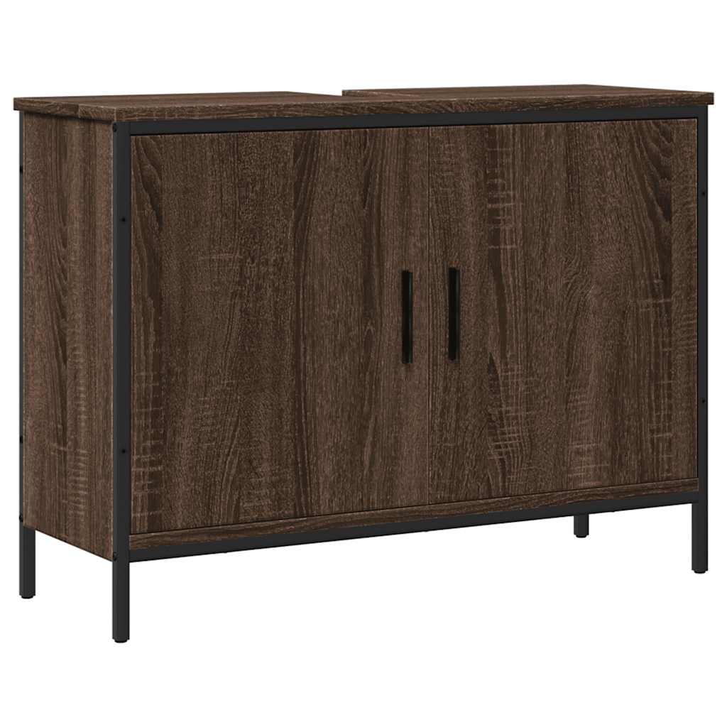 Maison Exclusive - Waschbeckenunterschrank Braun Eiche 80x30x60 C