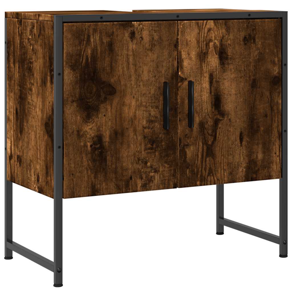 Maison Exclusive - Waschbeckenunterschrank Räuchereiche 60x33x60