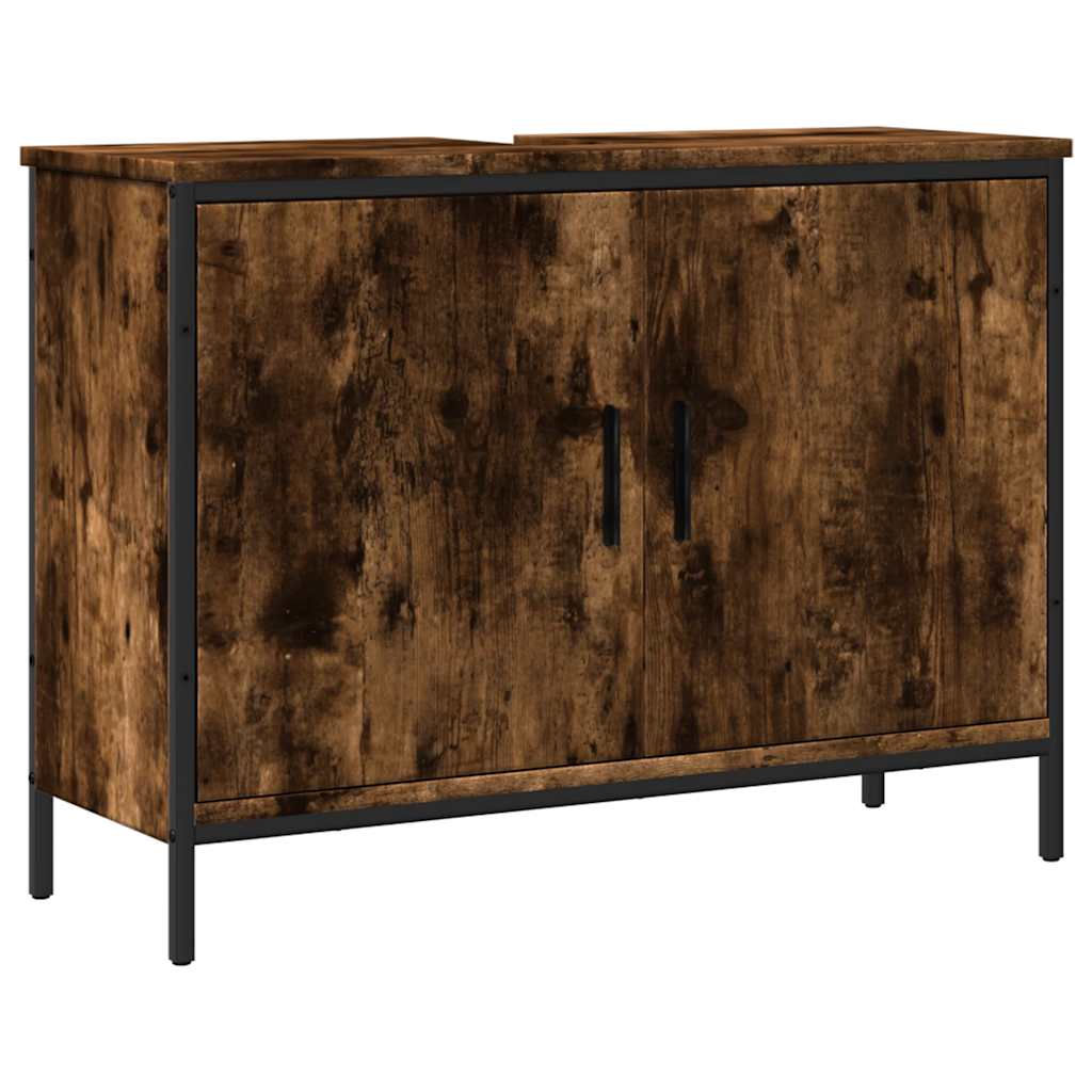 Maison Exclusive - Waschbeckenunterschrank Räuchereiche 80x30x60