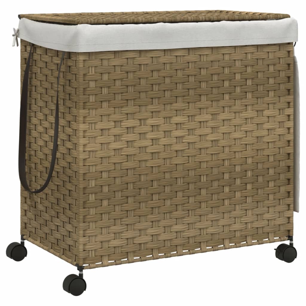 Maison Exclusive - Wäschekorb Mit Rollen 60x35x60,5 Cm Rattan