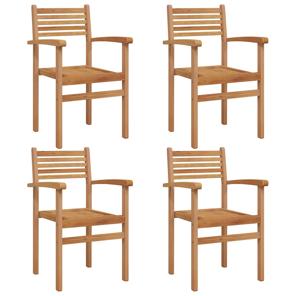 Maison Exclusive - Stuhl 4 Stk. Braun Massivholz Teak