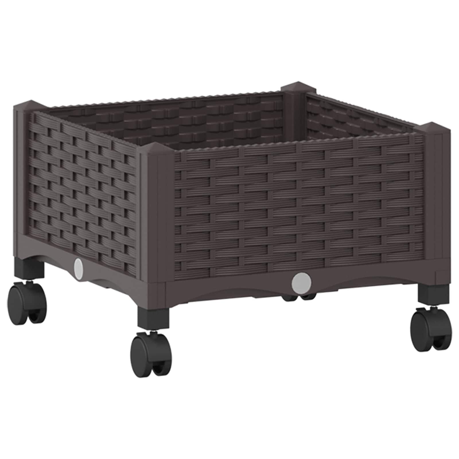 Maison Exclusive - Gartenpflanzer Mit Rädern Braun 40 X 40 X 29 C
