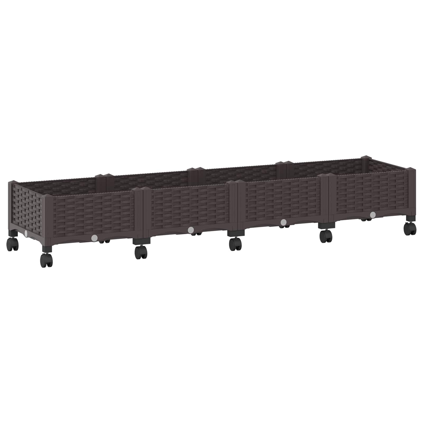 Maison Exclusive - Gartenpflanzer Mit Rädern Braun 160 X 40 X 29