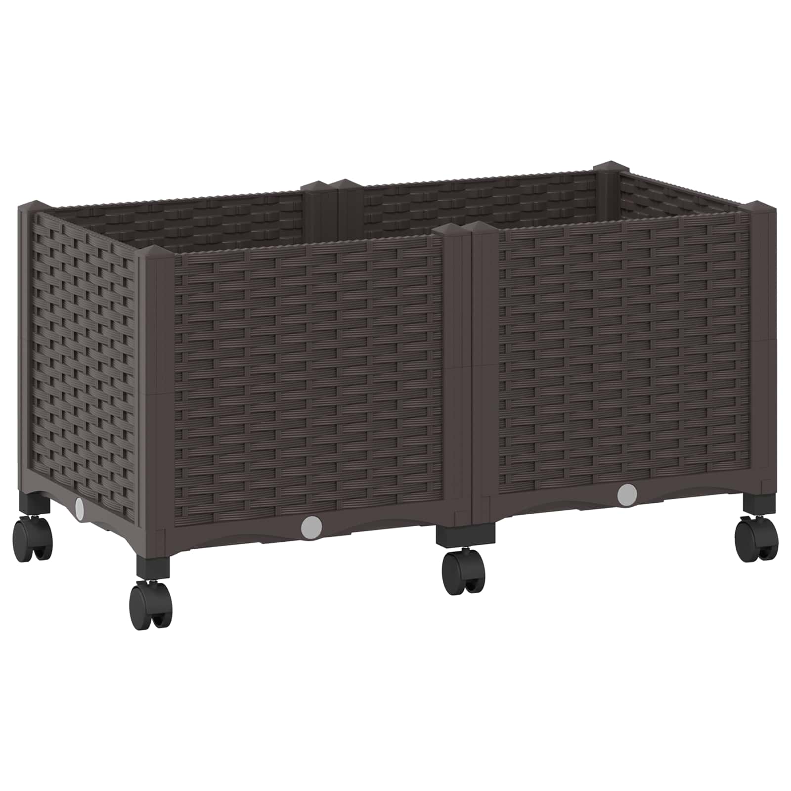 Maison Exclusive - Gartenpflanzer Mit Rädern Braun 80 X 40 X 44 C