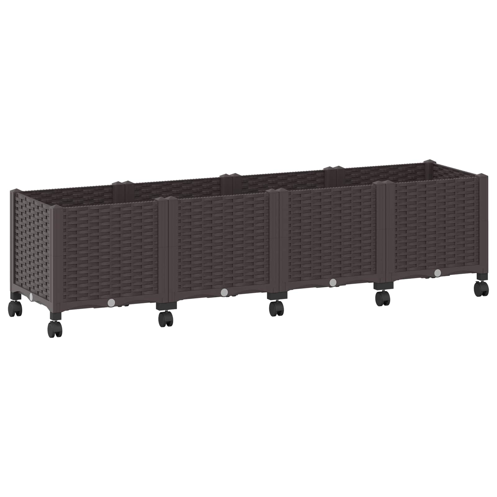 Maison Exclusive - Gartenpflanzer Mit Rädern Braun 160 X 40 X 44