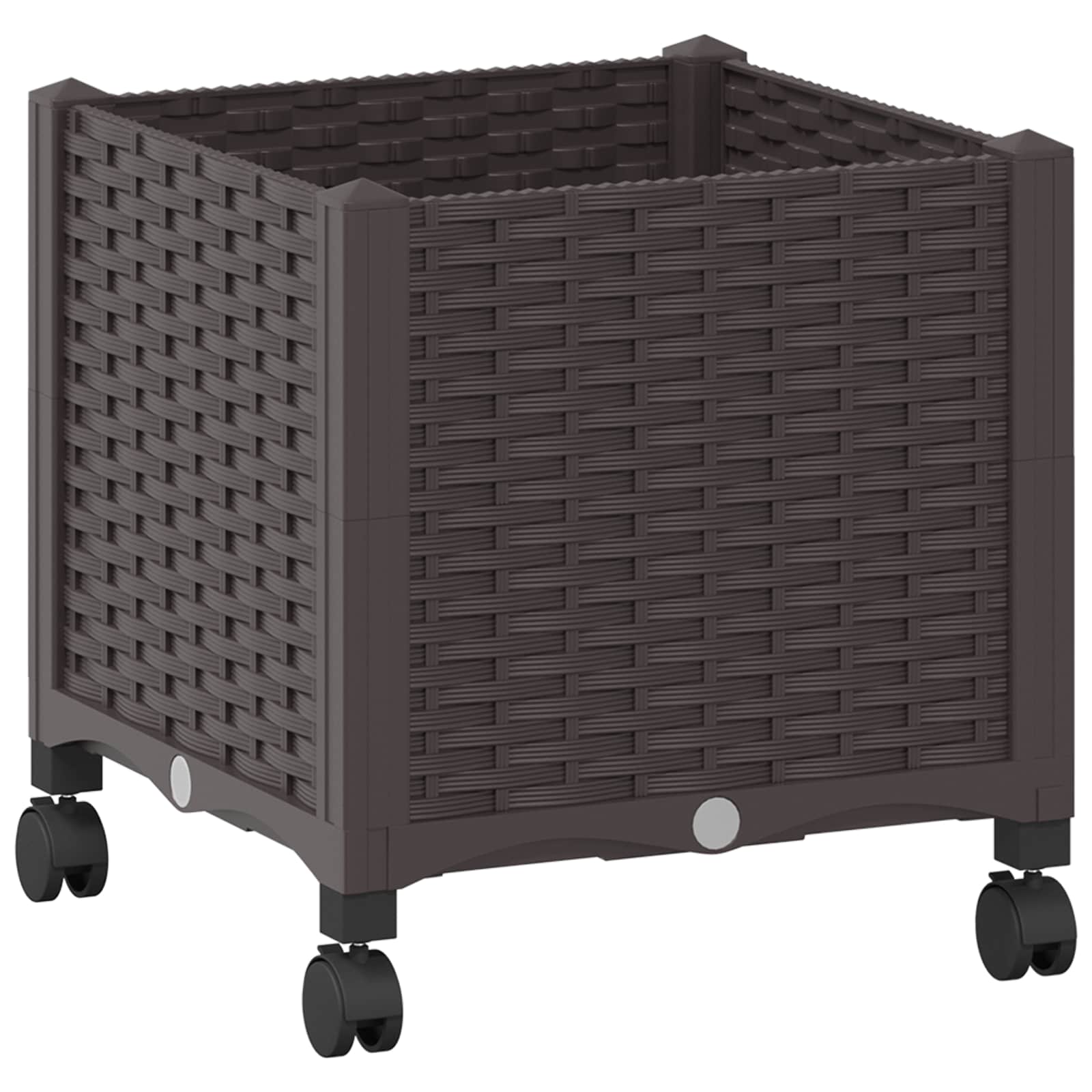 Maison Exclusive - Gartenpflanzer Mit Rädern Braun 40 X 40 X 44 C