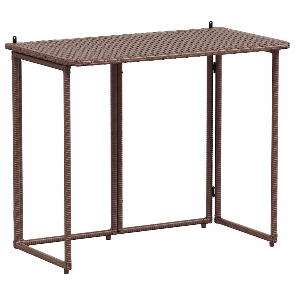 Maison Exclusive - Gartentisch Klappbar Braun 90x51x75 Cm Poly Ra