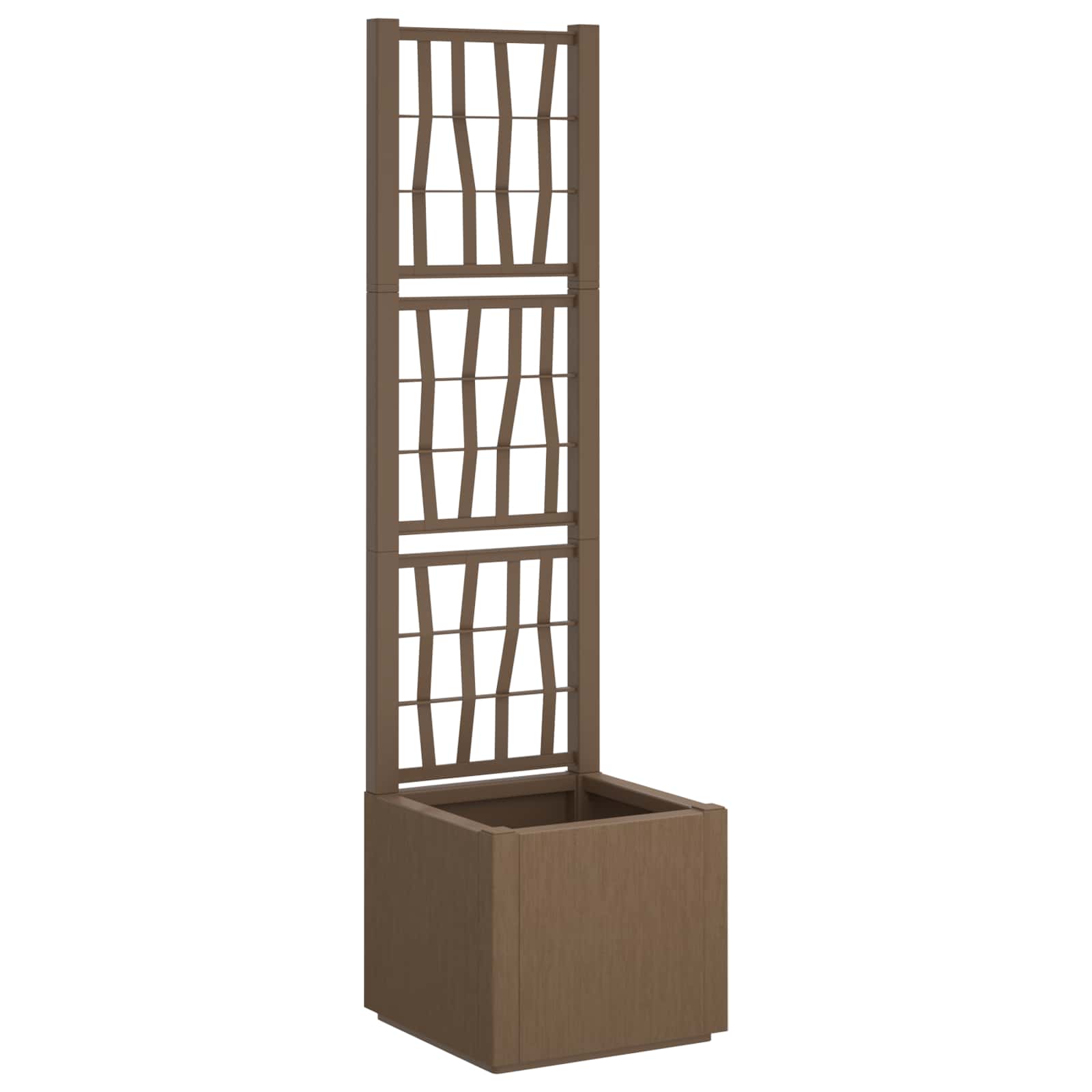 Maison Exclusive - Gartenpflanzer Mit Gitter Braun 36 X 36 X 140