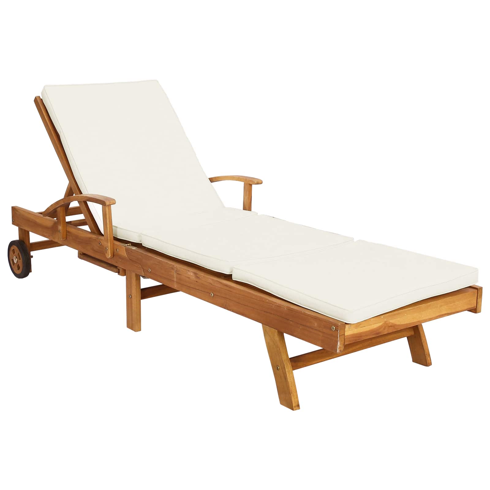 Maison Exclusive - Sonnenliege Mit Kissen Massivholz Teak Braun U