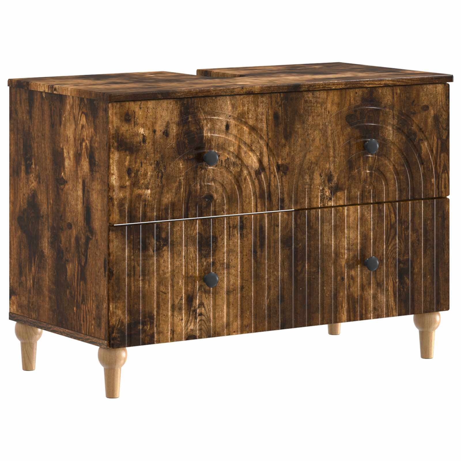 Maison Exclusive - Waschbeckenschrank Alkmaar Raucheiche 82 X 41