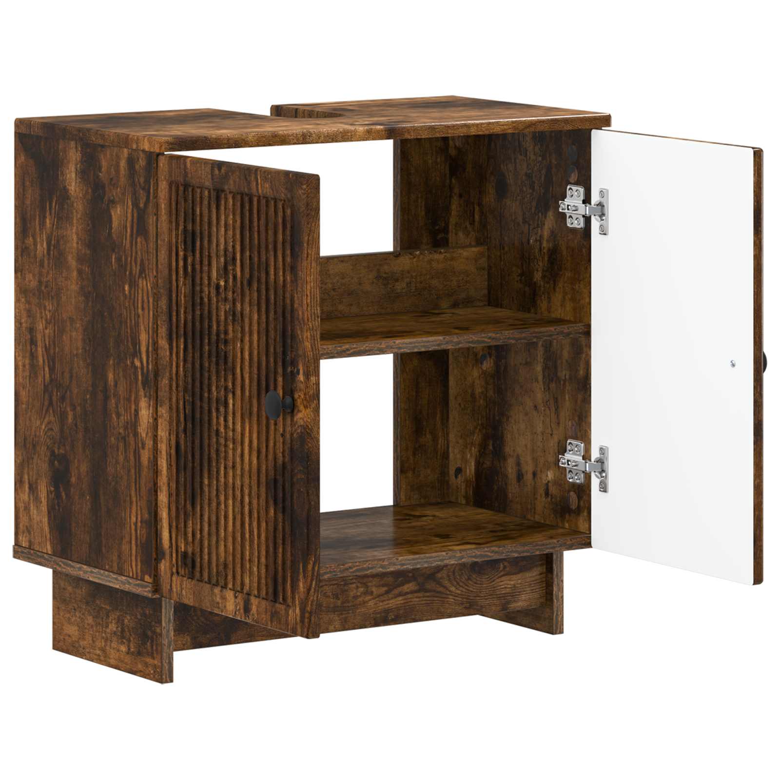 Maison Exclusive - Waschbeckenschrank Ede Raucheiche 59,5 X 31,5