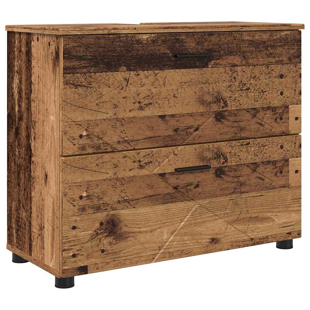 Maison Exclusive - Badezimmerschrank Altholz 76,5 X 35 X 64 Cm