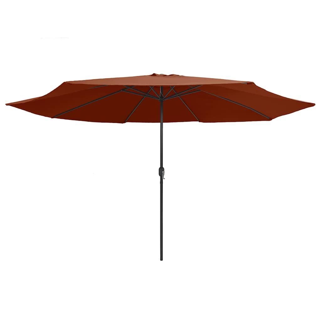 Maison Exclusive - Sonnenschirm Mit Metall-mast 390 Cm Terrakotta