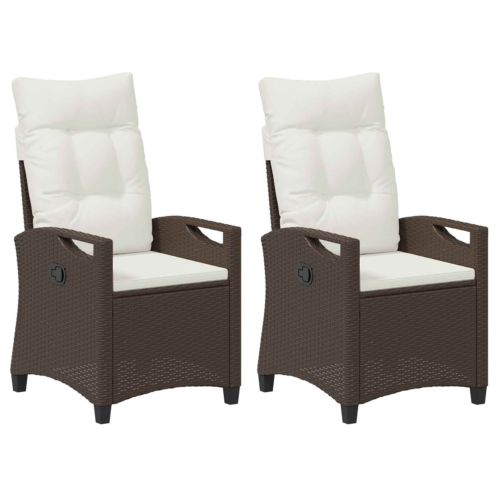 Maison Exclusive - Gartenstuhl 2 Stk. Braun Und Creme Stahl Und P