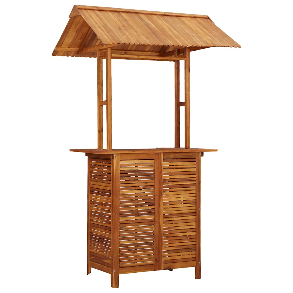 Maison Exclusive - Outdoor-bartisch Mit Dach 113x106x217 Cm Akazi