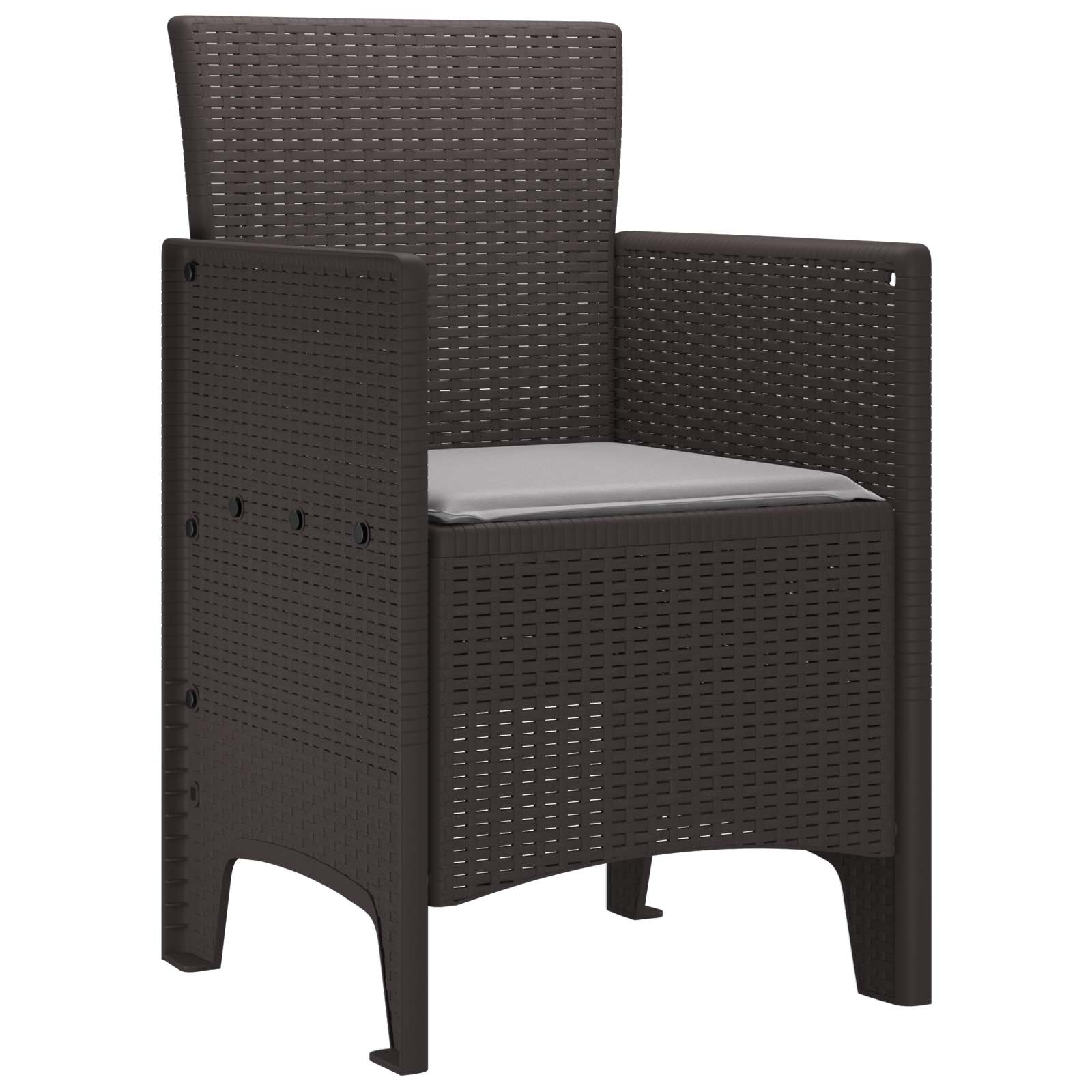 Maison Exclusive - Gartenstuhl 2 Stk. Braun Polypropylen