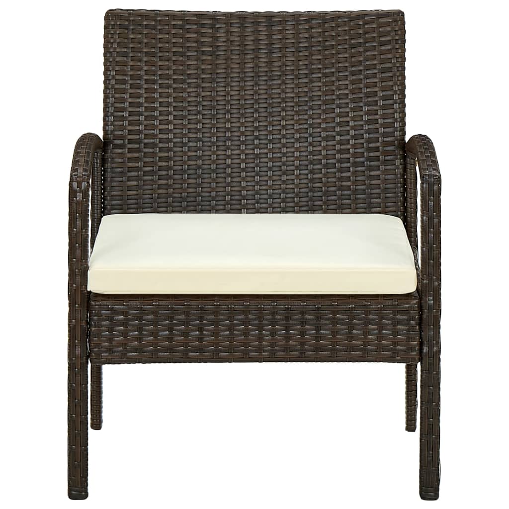 Maison Exclusive - Gartenstuhl Mit Kissen Poly Rattan Braun